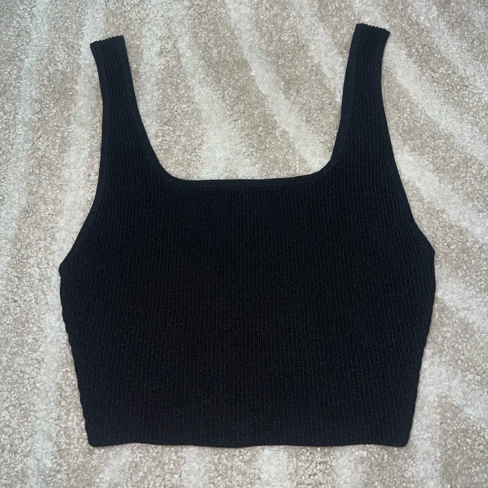 Aritizia Sculpt Knit Squareneck Cropped Tank
